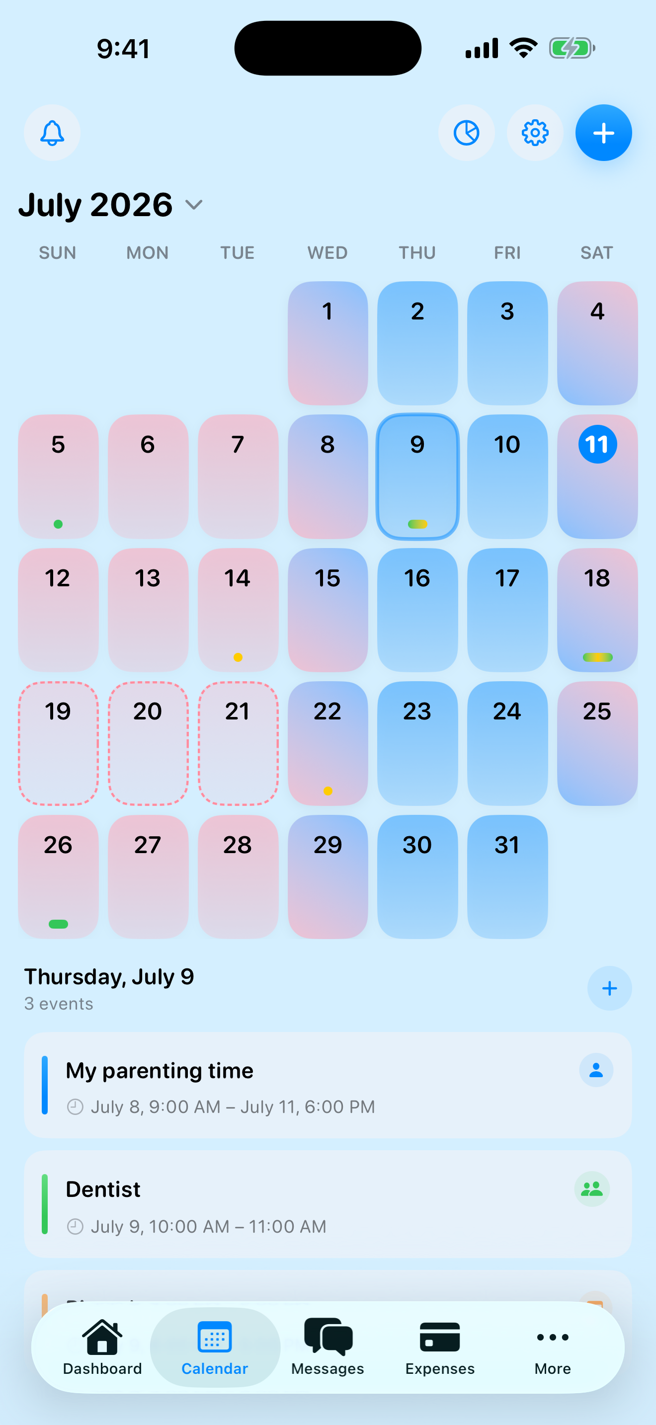 Shared calendar